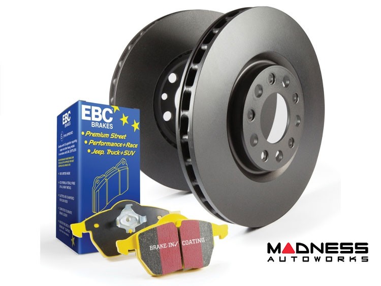 Jeep Renegade Brake Pads + Rotors - Front - RK Series Premium Rotors - Yellowstuff Pads