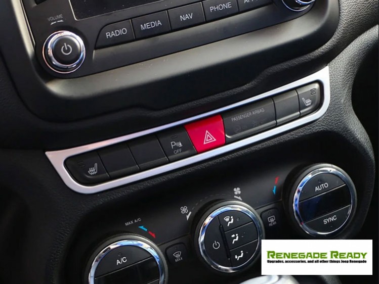 Jeep Renegade A/C Control Trim - Silver - Pre Facelift