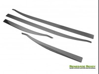 Jeep Renegade Door Trim - Lower Side Molding Kit - Dark Chrome Steel