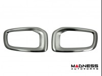Jeep Renegade Front Fog Light Trim - Dark Brushed Stainless Steel