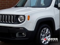 Jeep Renegade Front Fog Light Trim - Dark Brushed Stainless Steel