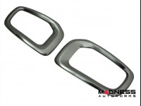 Jeep Renegade Front Fog Light Trim - Dark Brushed Stainless Steel