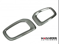 Jeep Renegade Front Fog Light Trim - Dark Brushed Stainless Steel