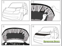 Jeep Renegade Front Hood Mask - Carbon Fiber Look