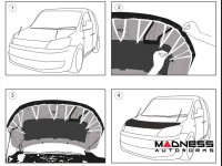 Jeep Renegade Front Hood Mask - Carbon Fiber Look