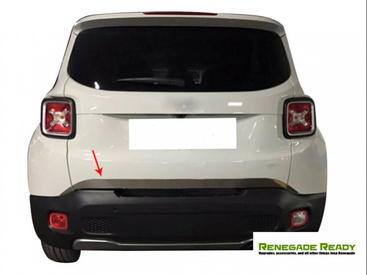 Jeep Renegade Lower Tailgate Trim - Black Chrome