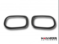 Jeep Renegade Rear Reflector Light Trim - Dark Brushed Stainless Steel