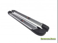 Jeep Renegade Side Steps - PIRAMITLINE Running Boards - Silver / Black