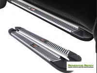 Jeep Renegade Side Steps - PIRAMITLINE Running Boards - Silver / Black