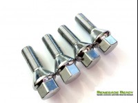 Jeep Renegade Lug Bolt Set - Set of 20 - M12x1.25 - 60° Cone Seat - Silver