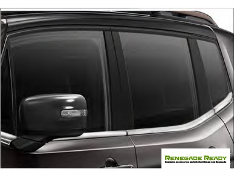 Jeep Renegade Window Trim Cover Kit - 6 piece - Stainless Steel