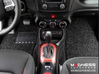Jeep Renegade All Weather Floor Mats - Front + Rear - Rubber Woven Carpet - Black 