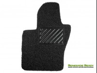 Jeep Renegade All Weather Floor Mats - Front + Rear - Rubber Woven Carpet - Black 