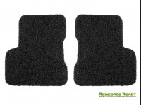 Jeep Renegade All Weather Floor Mats - Front + Rear - Rubber Woven Carpet - Black 