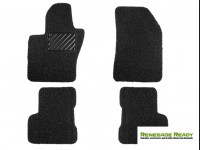 Jeep Renegade All Weather Floor Mats - Front + Rear - Rubber Woven Carpet - Black 