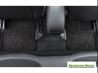 Jeep Renegade All Weather Floor Mats - Front + Rear - Rubber Woven Carpet - Black 