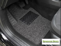 Jeep Renegade All Weather Floor Mats - Front + Rear - Rubber Woven Carpet - Black + Grey 