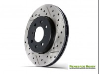 Jeep Renegade Performance Brake Rotor - StopTech - Drilled + Slotted - Front Right