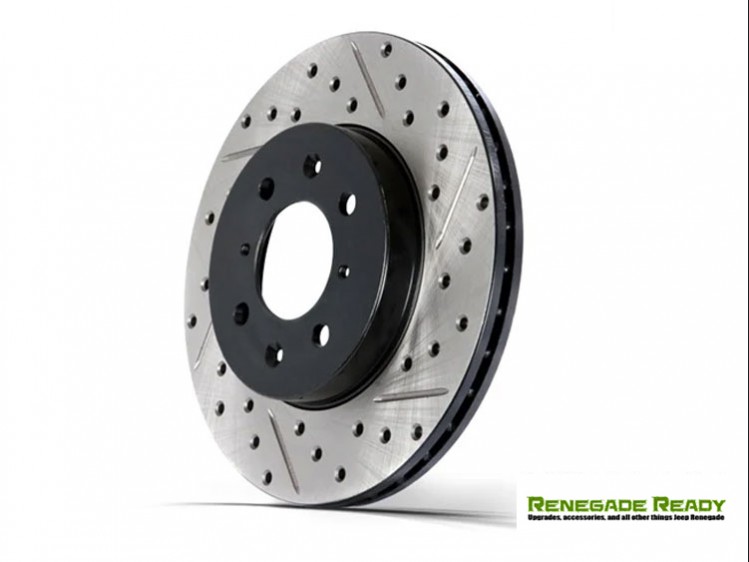 Jeep Renegade Performance Brake Rotor - StopTech - Drilled + Slotted - Front Right